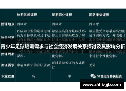 青少年足球培训需求与社会经济发展关系探讨及其影响分析